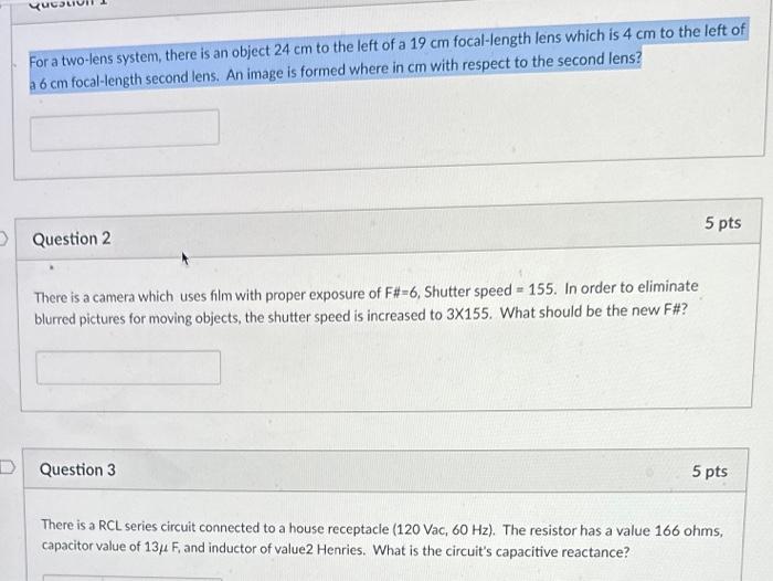 Solved For a two-lens system, there is an object 24 cm to | Chegg.com