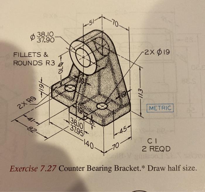 Solved Sketch to scale on grid paper, necessary view of the