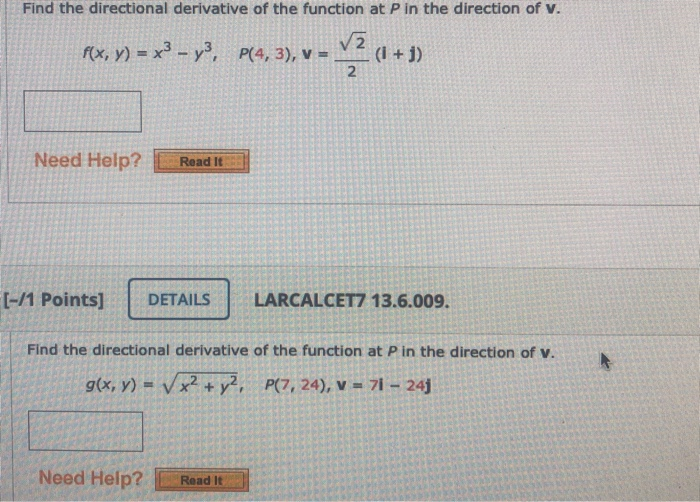 Solved Find The Directional Derivative Of The Function At P Chegg Com