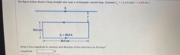 Solved The figure below shows a long straight wire near a | Chegg.com