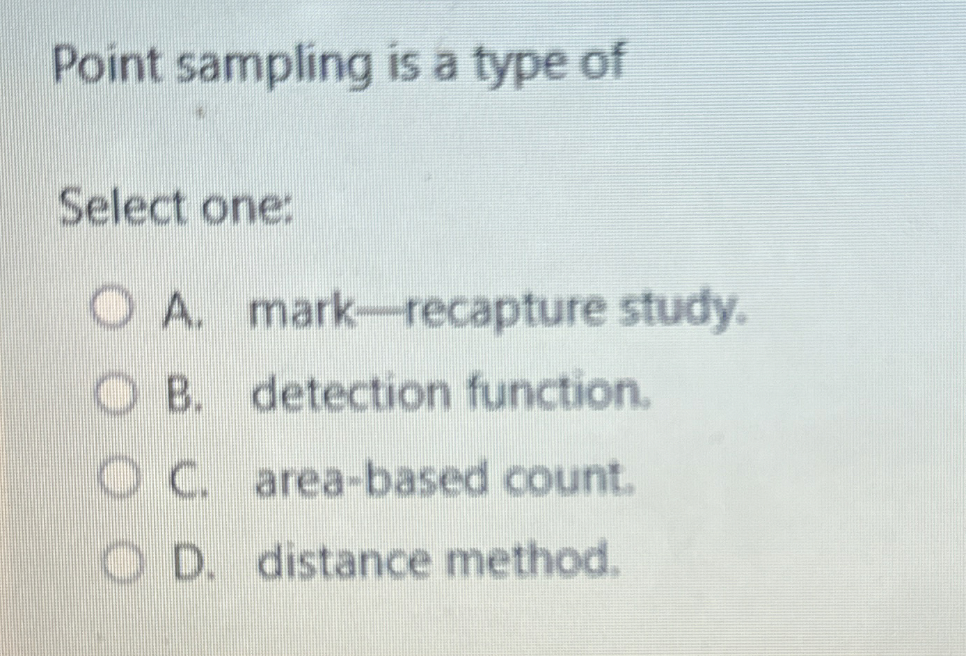 Solved Point sampling is a type ofSelect one:A. | Chegg.com