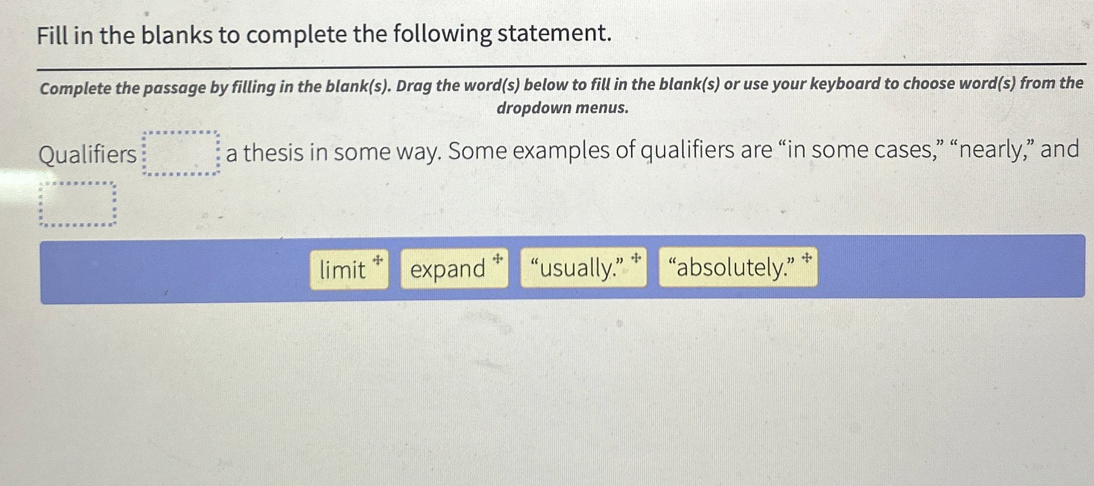 Solved Fill in the blanks to complete the following | Chegg.com