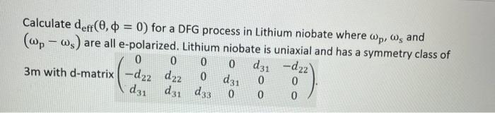 Solved - Calculate deft(e,d = 0) for a DFG process in | Chegg.com