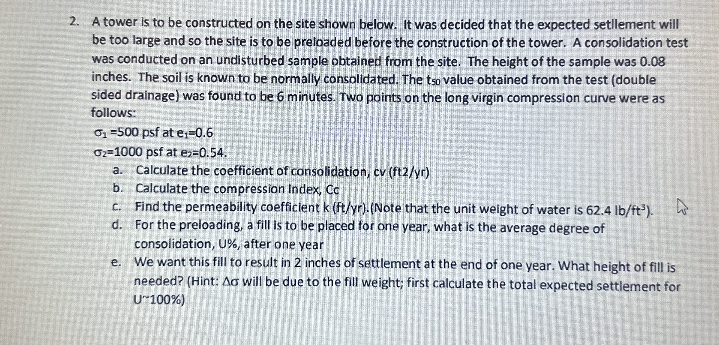 Solved A tower is to be constructed on the site shown below. | Chegg.com
