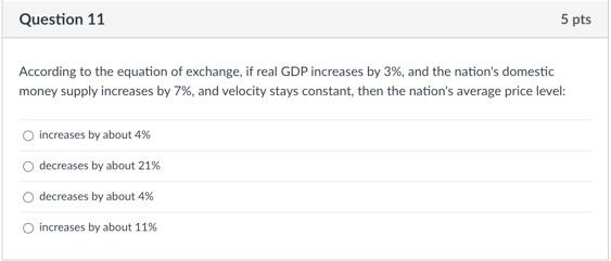 Solved If the Fed wants to increase the nation's money | Chegg.com