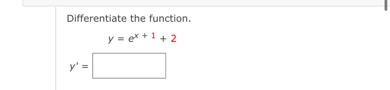 Solved Differentiate The Function Y Ex 1 2y