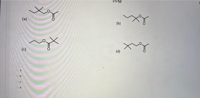 Solved Which of the four structures is consistent with the | Chegg.com