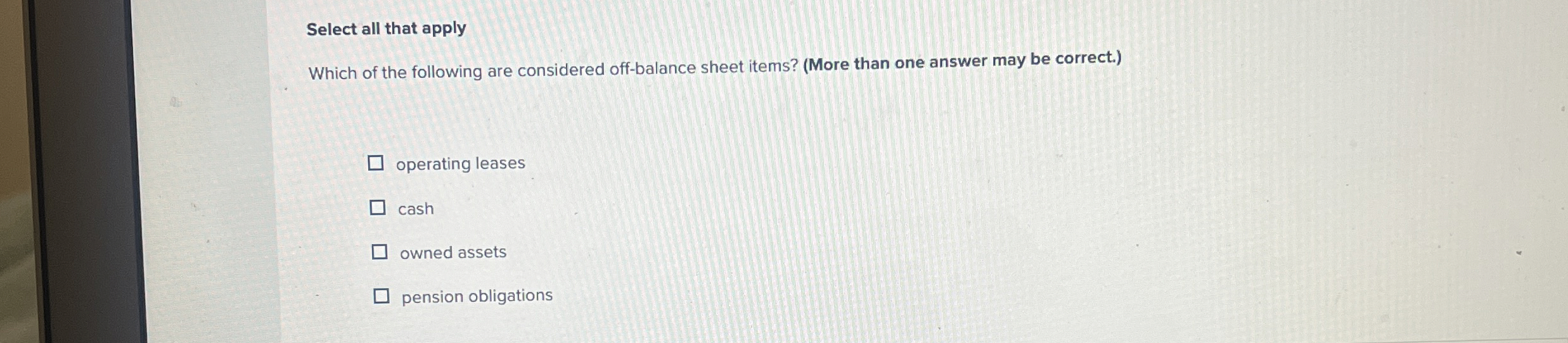 Solved Select all that applyWhich of the following are | Chegg.com