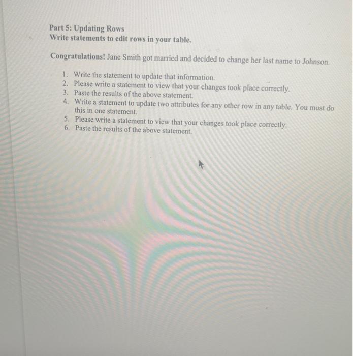 Solved The INSERT statement is used to insert new records in | Chegg.com
