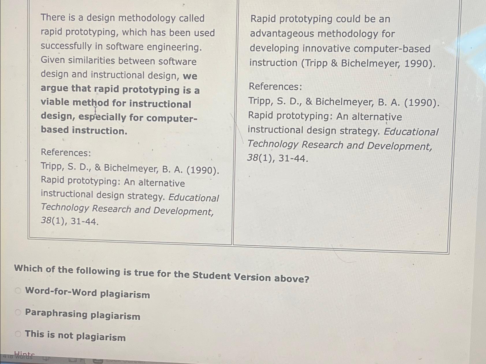 Solved There is a design methodology called rapid