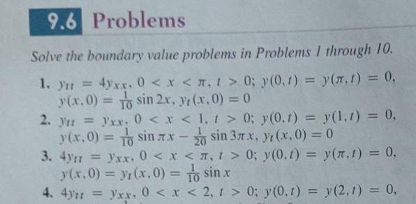 ProblemsSolve The Boundary Value Problems In Problems | Chegg.com