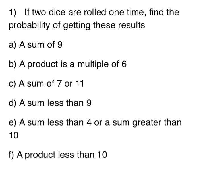 Find the probability of getting more than 7 when two dice are