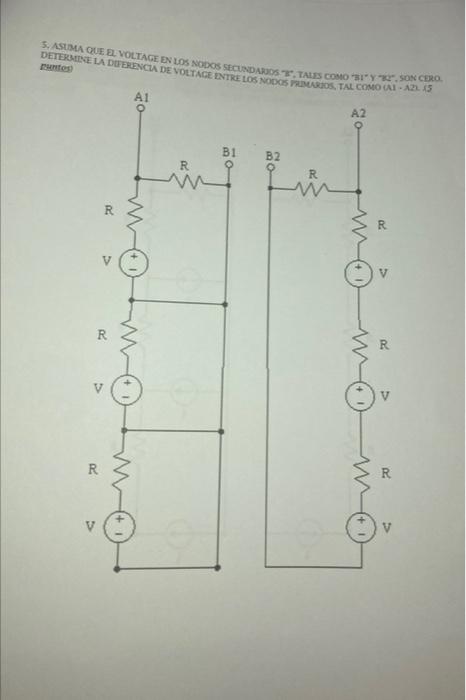 5. ASUMA QUE EL VOLTAGE EN LOS NODOS SECUNDARIOS Y TALES COMO SI DETERMINE LA DUERENCA DE VOLTAGE ENTRE LOS NODOS MUNARIOS, T