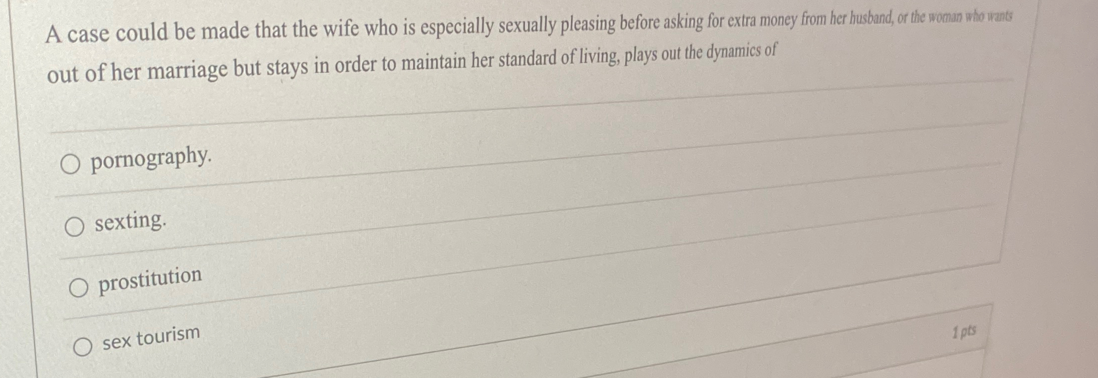 Solved A case could be made that the wife who is especially | Chegg.com