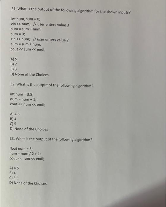 Solved SelfTest 7-Problem Solving \& Algorithms 1. An | Chegg.com