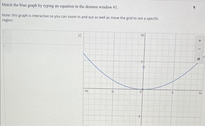 Solved Match the blue graph by typing an equation in the | Chegg.com