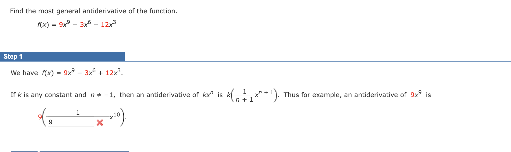 Solved Find the most general antiderivative of the | Chegg.com