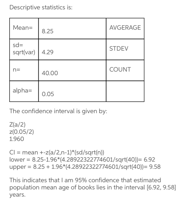 Solved Use the mean and the standard deviation obtained from | Chegg.com