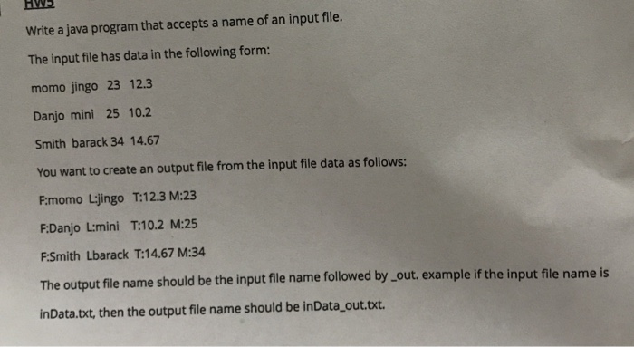 Solved EWE Write a java program that accepts a name of an | Chegg.com