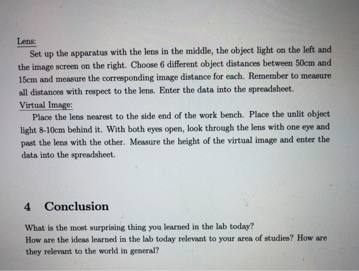 Solved Optics 1 Overview In this experiment you will look at | Chegg.com
