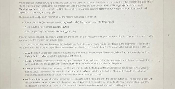 Solved Whie a program that reads two input fiks and uses | Chegg.com