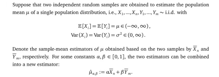Solved Suppose that two independent random samples are | Chegg.com