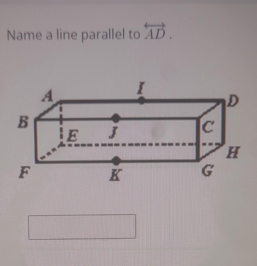 Parallel Form Ad Solved Name a line parallel to AD | Chegg.com