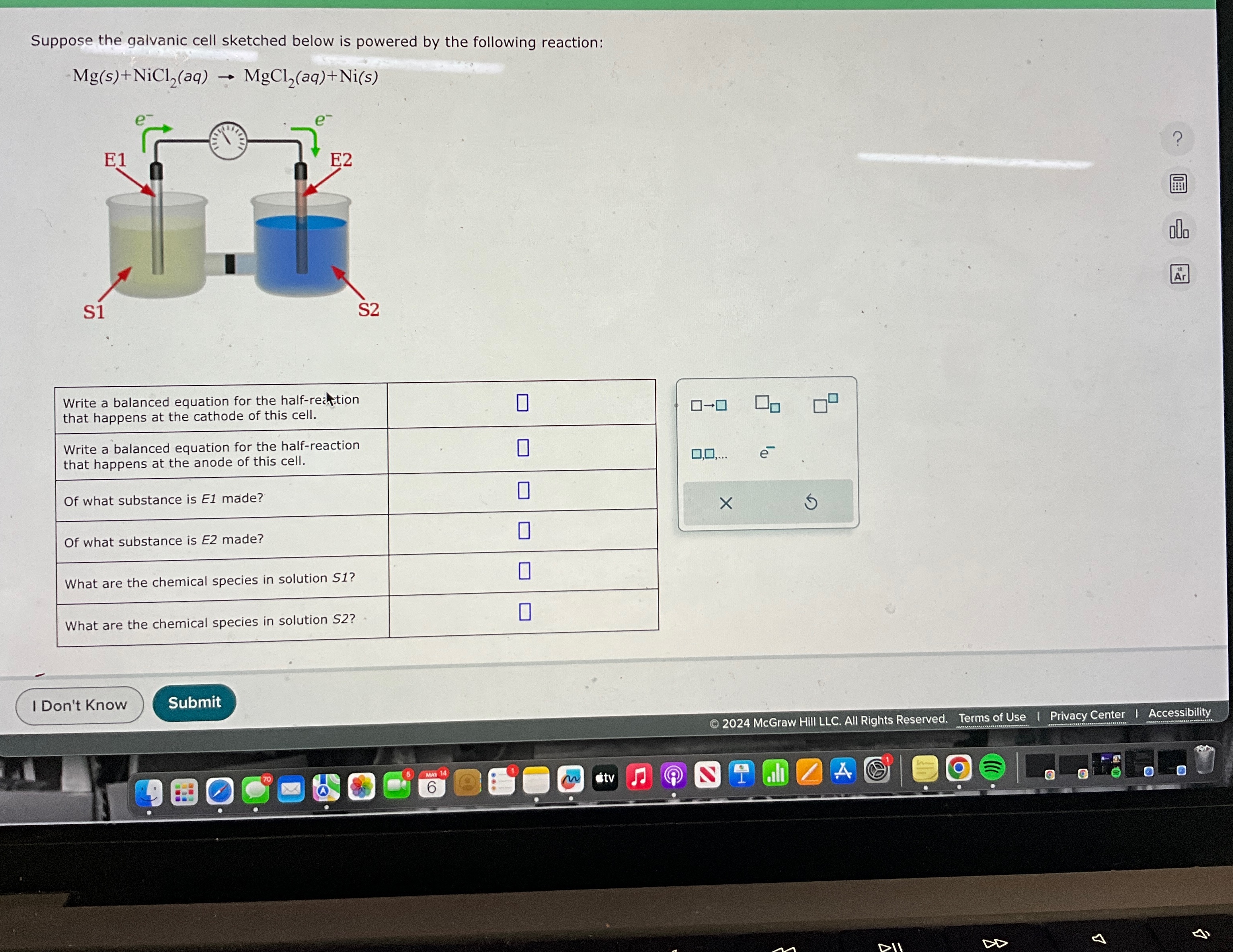 Solved Suppose the galvanic cell sketched below is powered | Chegg.com