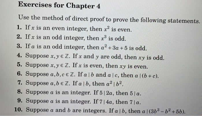 Solved Exercises for Chapter 4 Use the method of direct | Chegg.com