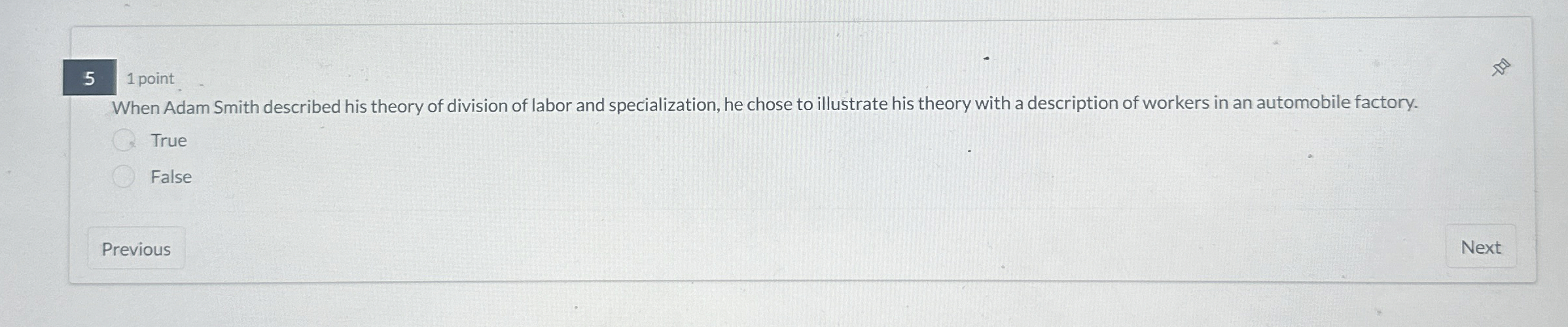 Solved 1 ﻿pointWhen Adam Smith described his theory of | Chegg.com