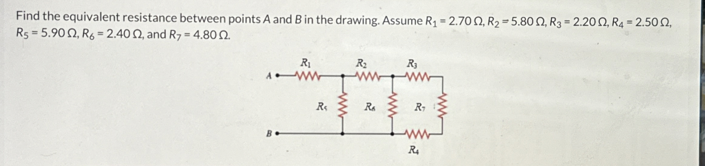 Solved Find the equivalent resistance between points A and B | Chegg.com