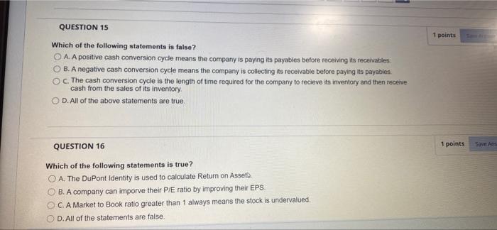 Solved QUESTION 15 1 points Which of the following | Chegg.com