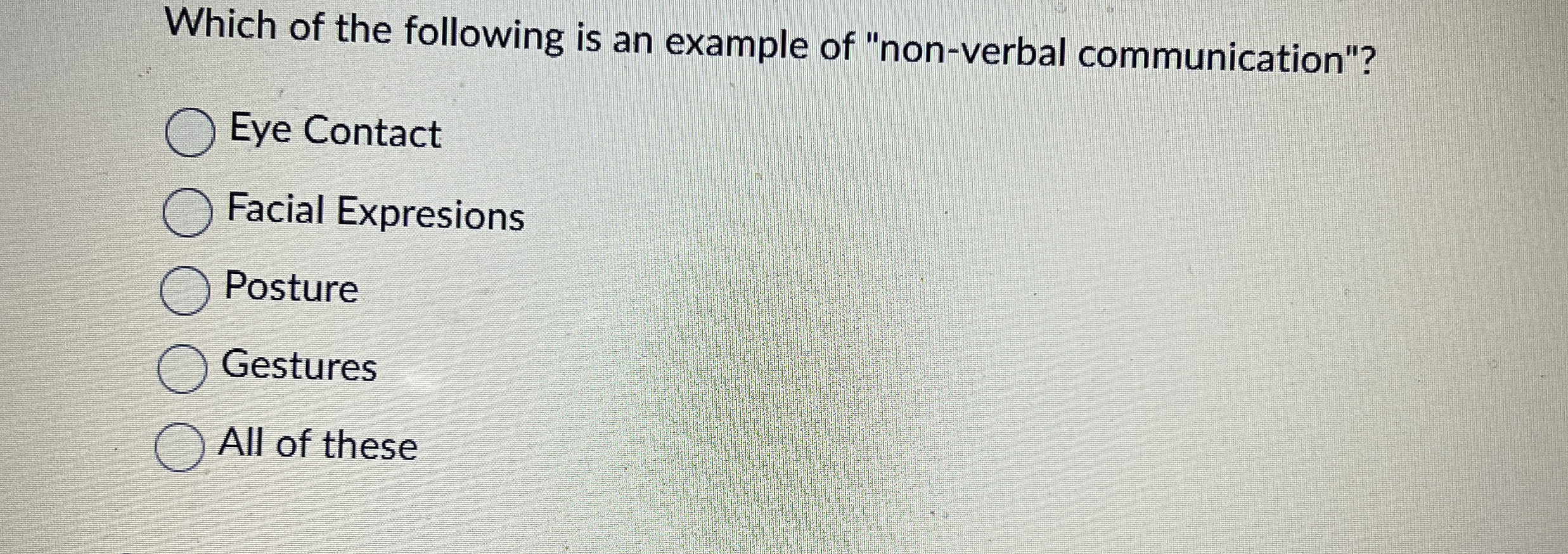 Solved Which of the following is an example of "non-verbal | Chegg.com