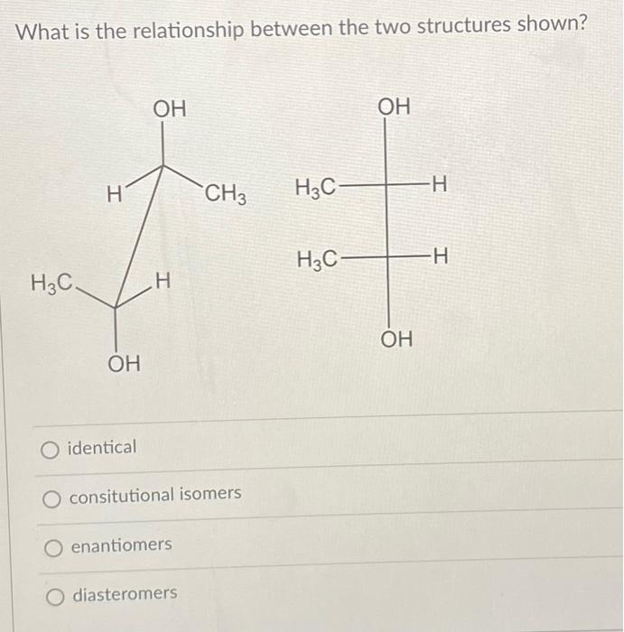 Solved What is the relationship between the two structures | Chegg.com