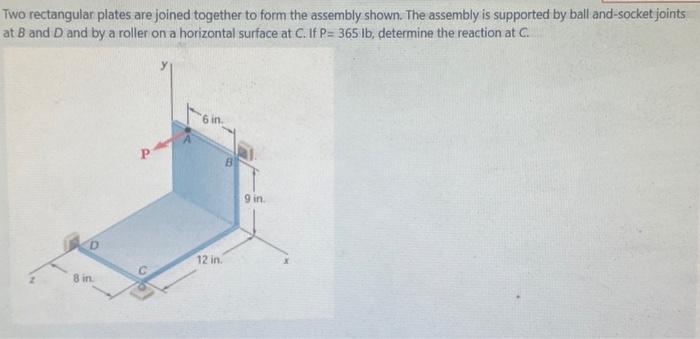 Solved Two rectangular plates are joined together to form | Chegg.com