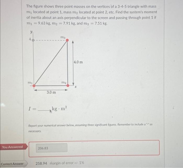 Solved You Answered Correct Answer The figure shows three | Chegg.com
