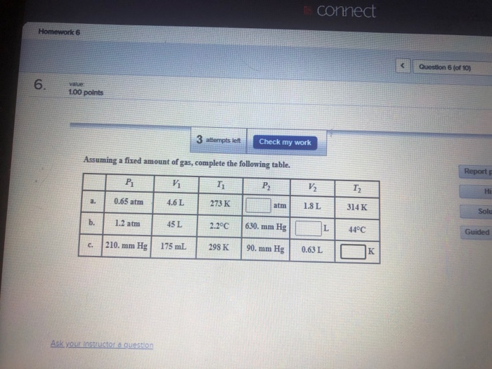 Solved connect Homework 6 Question 6 (of 10 6. 100 points 3 | Chegg.com