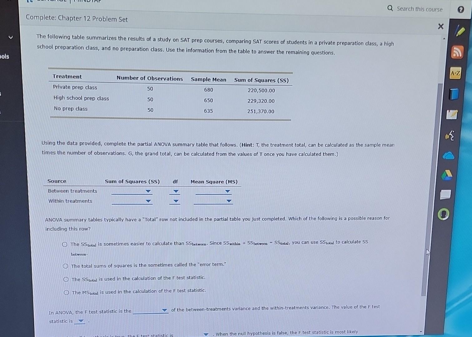 Solved The following table summarizes the results of a study | Chegg.com