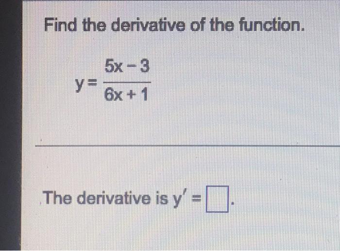 derivative of x 6x 1 5