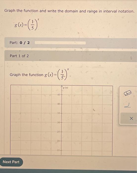 Solved Graph the function and write the domain and range in | Chegg.com