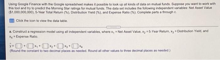 Solved a, b (Interpret the meaning of the regression