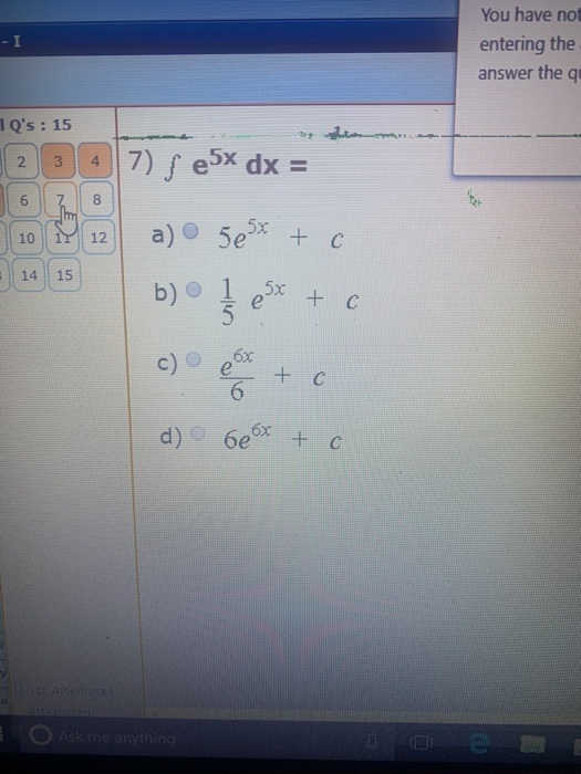 Solved You Have Not Entering The Answer The Q O S 15 2 Chegg Com