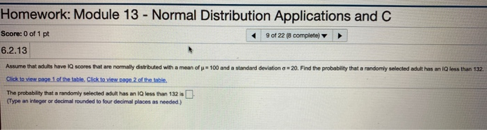 Solved Homework: Module 13 - Normal Distribution | Chegg.com