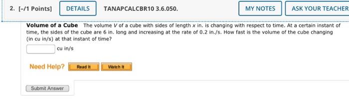 volume of cube with 2cm sides