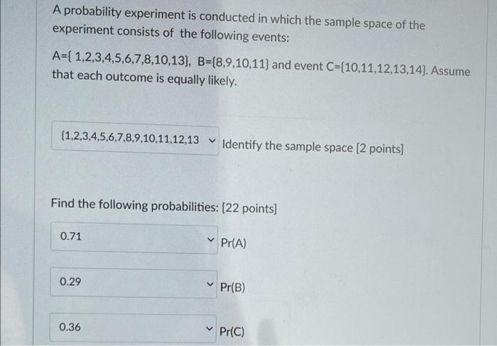 Solved A probability experiment is conducted in which the | Chegg.com