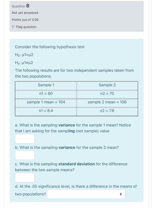 Solved Question 1 Not yet answered Points out of 1.00 P Flag | Chegg.com