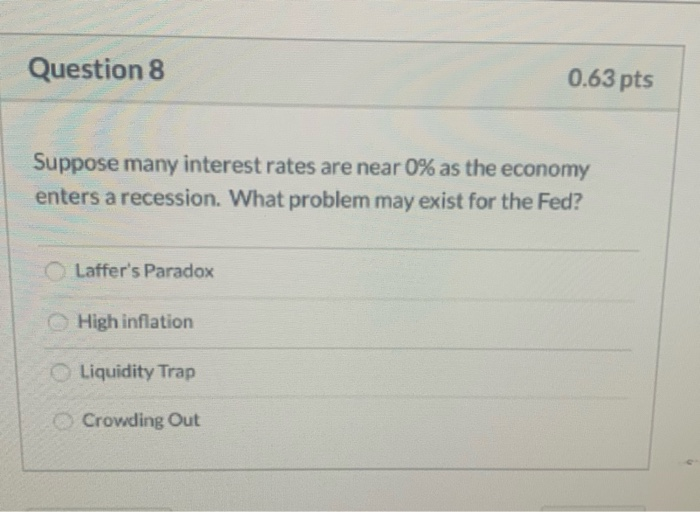 Solved Question 7 0 63 Pts High Inflation Rates Will Chegg