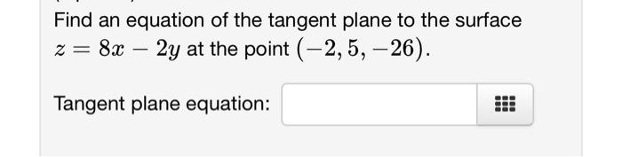 Solved Find An Equation Of The Tangent Plane To The Surface Chegg