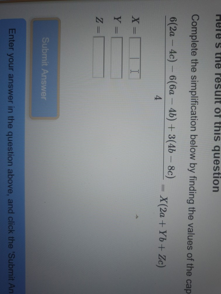 Solved Here's the result of this question Complete the | Chegg.com