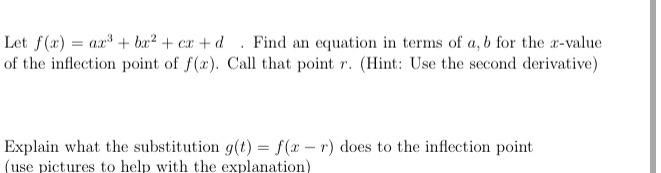 Solved The Depressed Cubic: This problem explains how every | Chegg.com